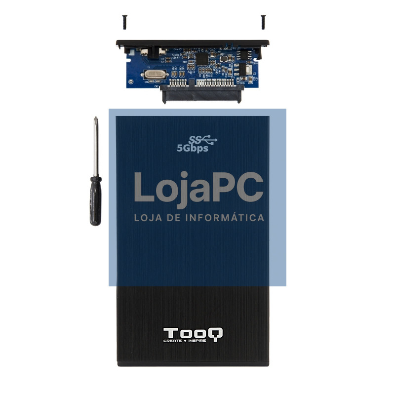 TooQ TQE-2522B caja HD 2.5" SATA3 USB 3.0 Negra — imagem 2