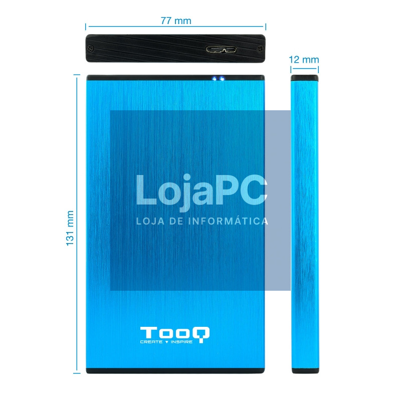 Tooq TQE-2527BL Caja HDD 2.5" USB 3.1 Gen1/USB 3.0 — imagem 3
