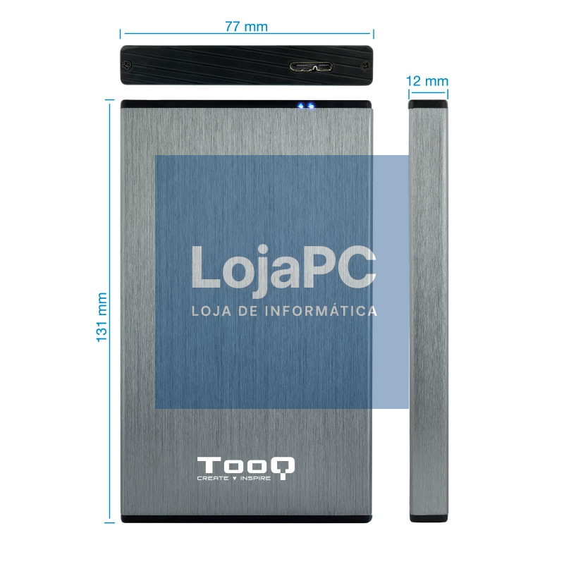 Tooq TQE-2527G Caja HDD 2.5" USB 3.1 Gen1/USB 3.0 — imagem 3