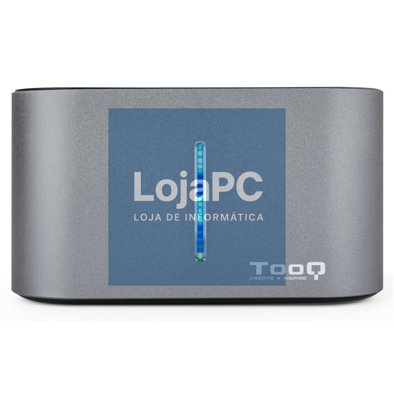 Tooq TQDS-805G Dock Station Doble Bahía HDD Gris — imagem 2