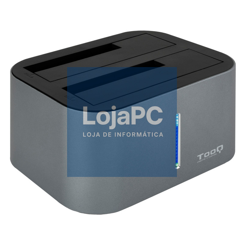 Tooq TQDS-805G Dock Station Doble Bahía HDD Gris
