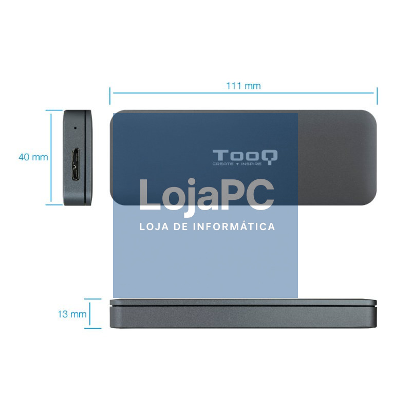 Tooq Caja Externa para discos SSD M.2 NGFF USB — imagem 3