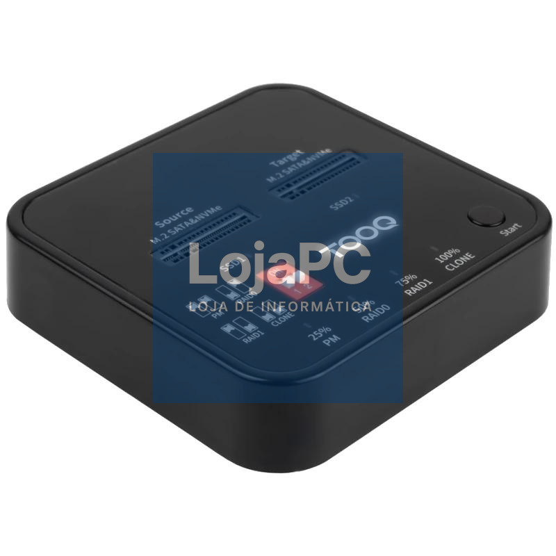 Tooq DockStation 2xSSD M.2NVMe PCIe USB-C3.2 Clone