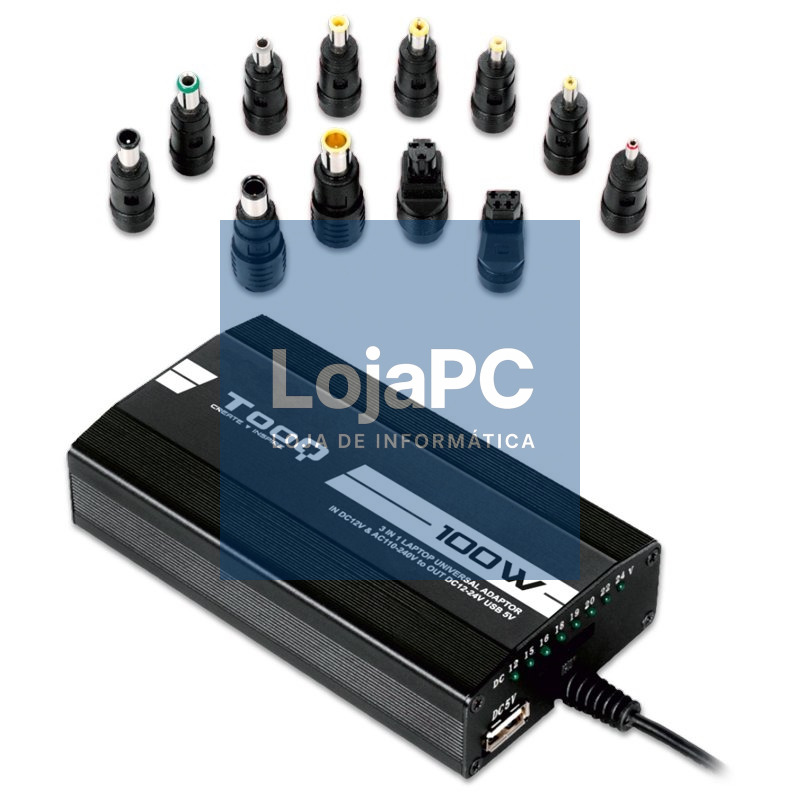 Tooq Cargador portátil 100W 3en1 12 conectores