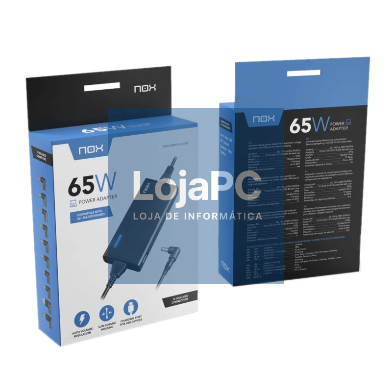 Nox Cargador para portátil 65W USB — imagem 2