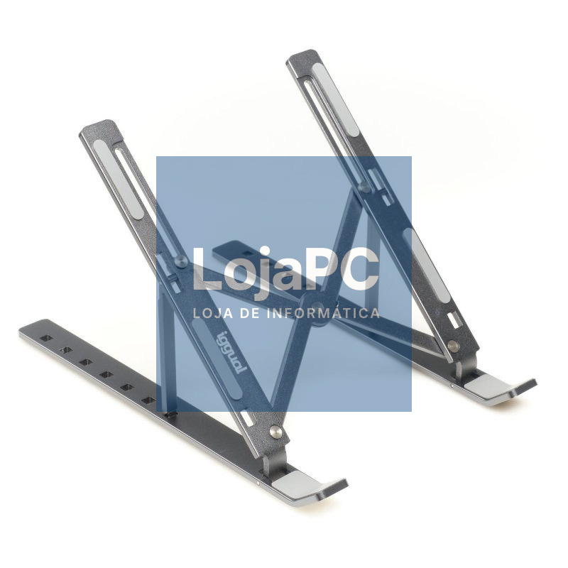 iggual Soporte elevador plegable portátil 17" gris