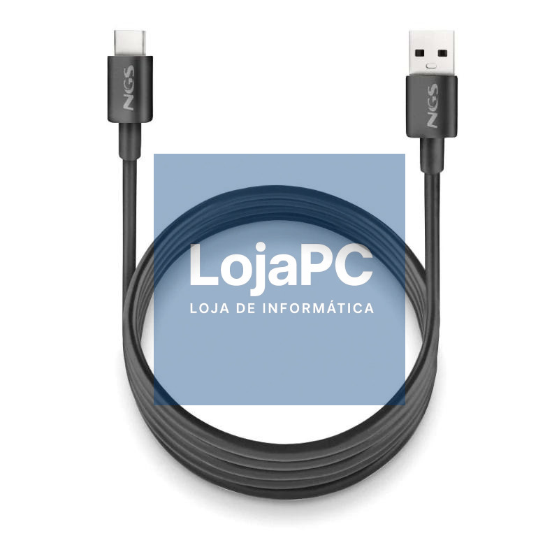 NGS CABLE CARGA RAPIDA USB-A A USB-C 1M NEGRO