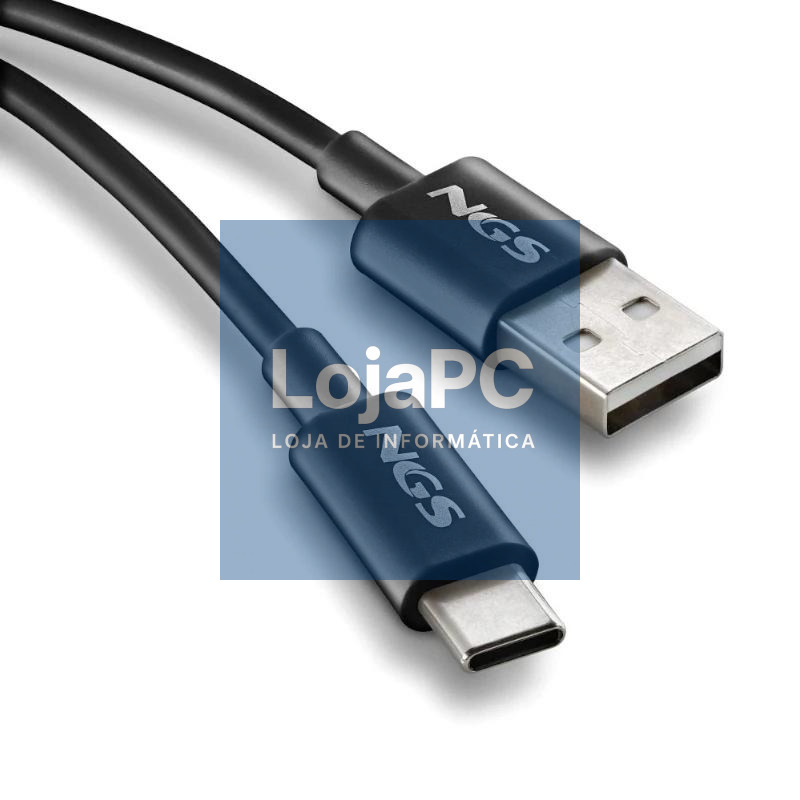 NGS CABLE CARGA RAPIDA USB-A A USB-C 1M NEGRO — imagem 3