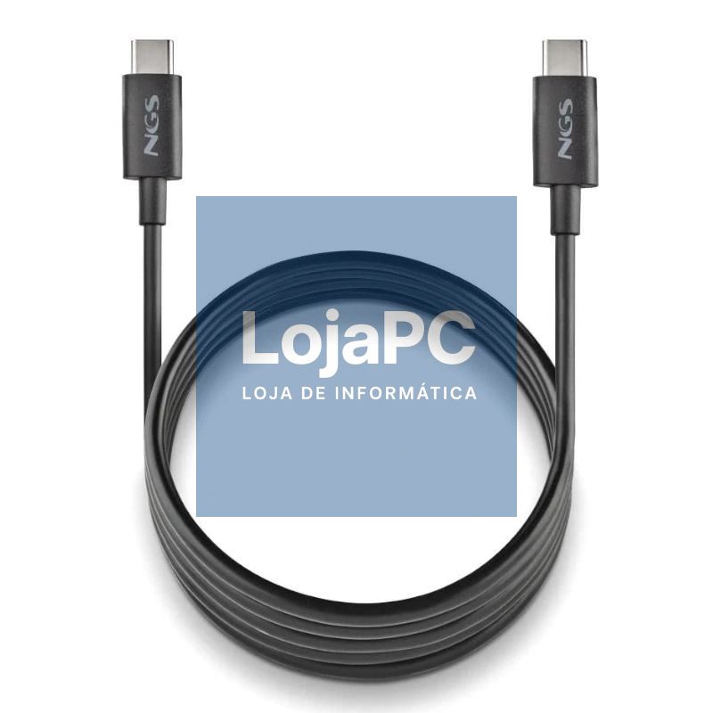 NGS CABLE CARGA RAPIDA USB-C A USB-C 1M NEGRO