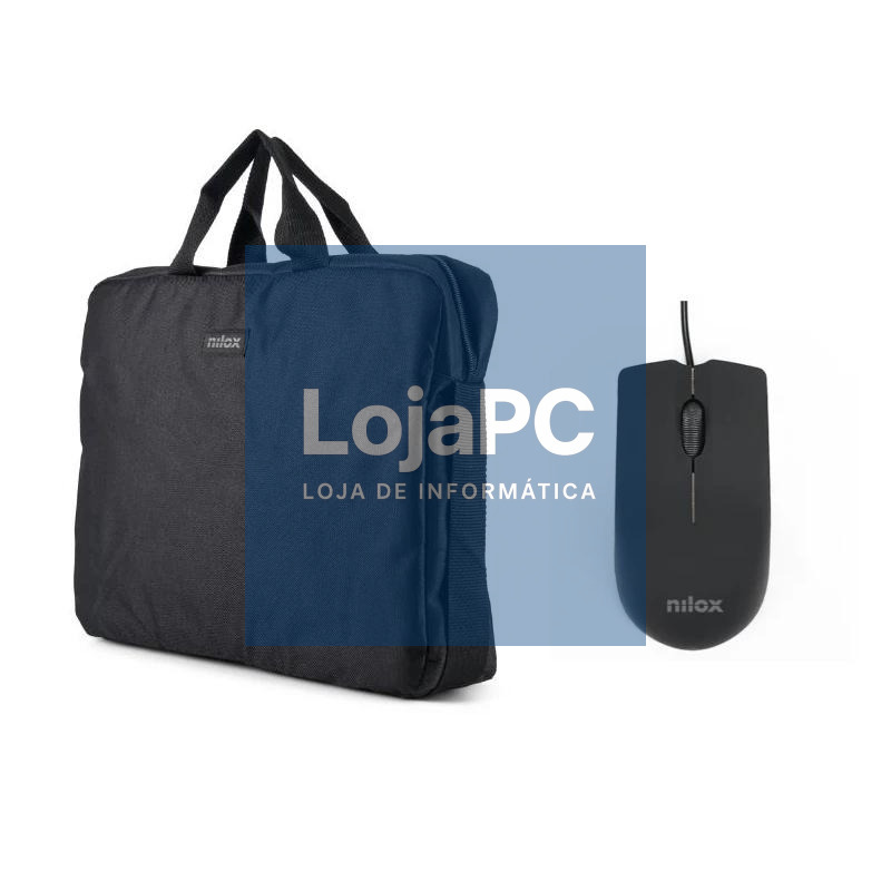 NILOX Maletín 15.6"Negro+Ratón USB 1000dpi