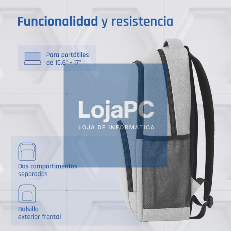 iggual Mochila portátil 15.6-17 Everyday Use gris — imagem 3