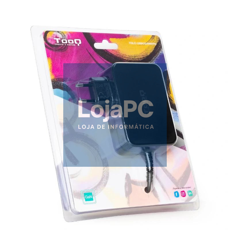 Tooq Cargador portatil GAN USB-C PD 90W Negro — imagem 3