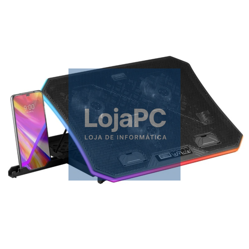 MARS GAMING Base Refrig. portatil 19" +sopor movil