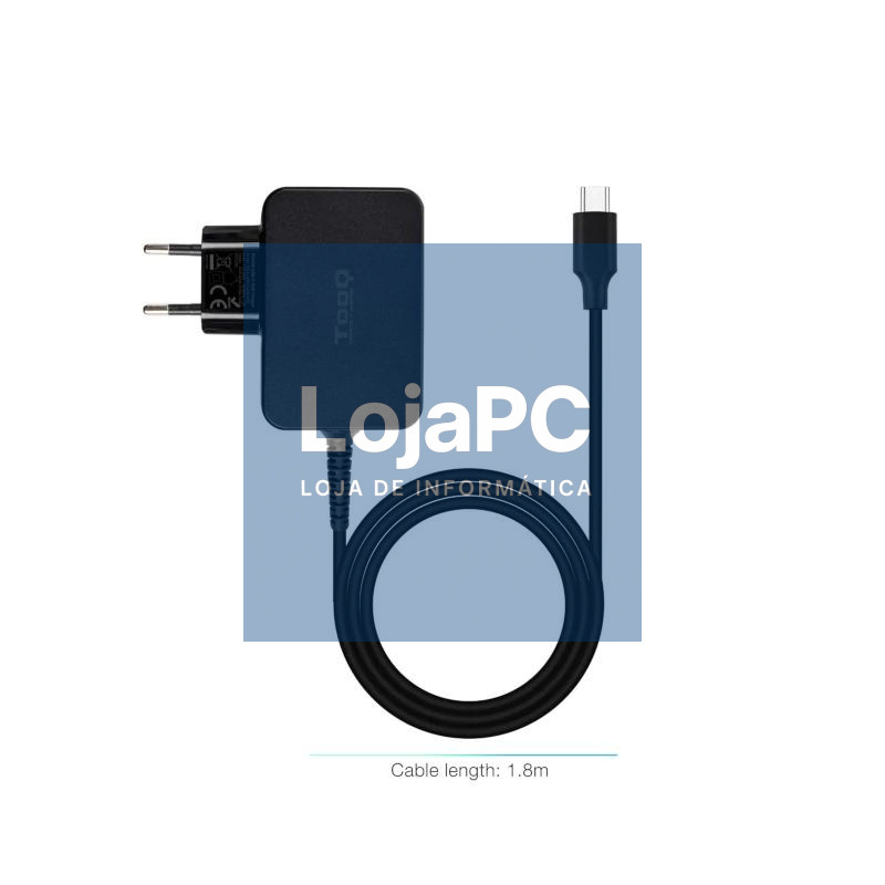 Tooq Cargador portátil GAN USB-C PD 45W Negro — imagem 2