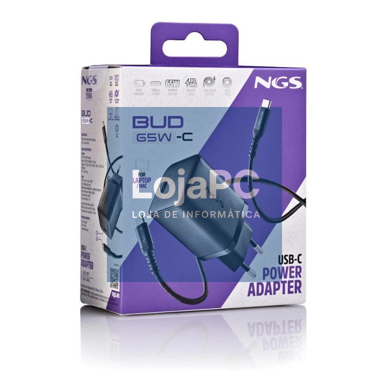 NGS CARGADOR GAN ULTRARAP 65W USB-C CON CABL — imagem 3