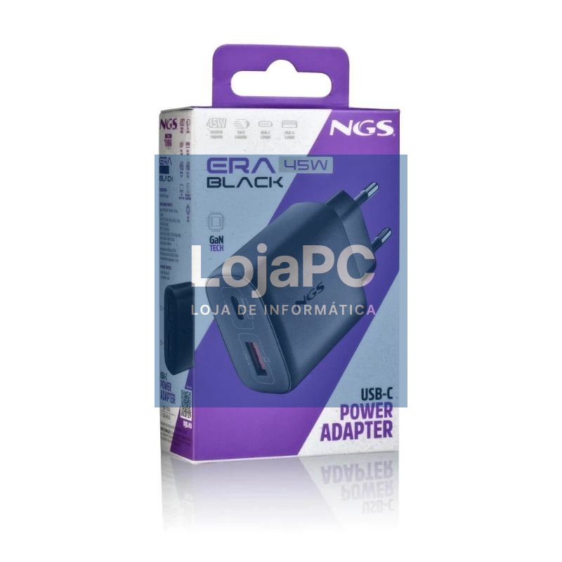 NGS CARGADOR GAN ULTRARAPIDO 45W USB-C+ USB-A — imagem 2