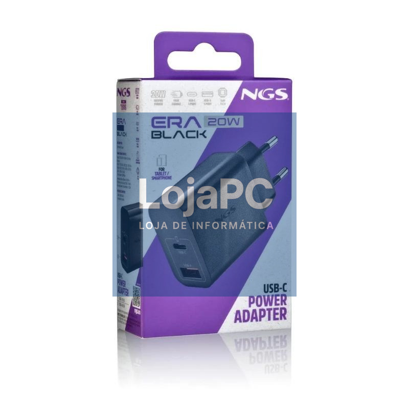 NGS CARGADOR GAN ULTRARAPIDO 20W USB-C+ USB-A — imagem 3