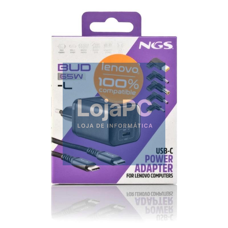 NGS PACK CARGA USBC 65W+CABL 1,5M+5 CLAVIJ LENOVO — imagem 3