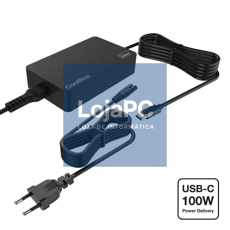 CoolBox Cargador Portátil GAN USB-C 100W