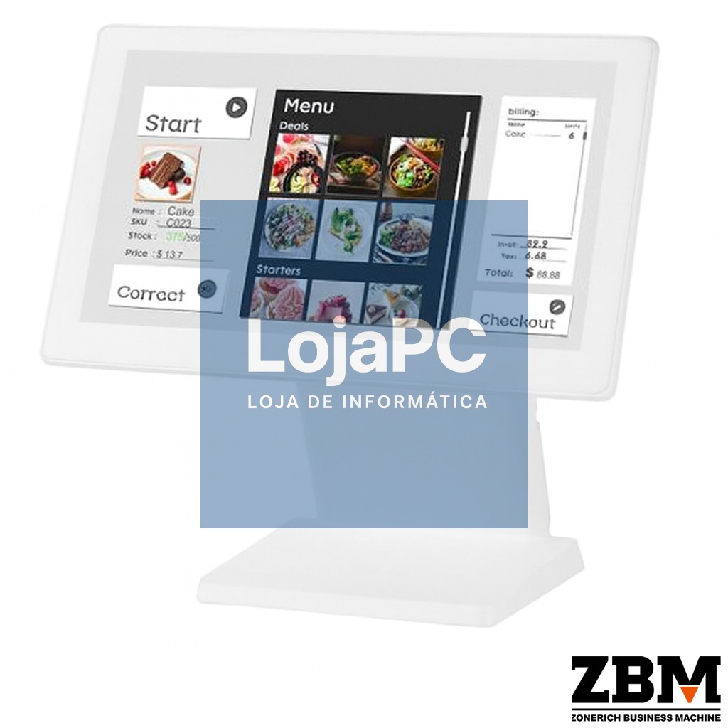 POS ZQ-T606 - Intel i5 1035G1 / DDR4 8GB / SSD 120GB / Touch 15.6" / W11 PRO ( Branco )
