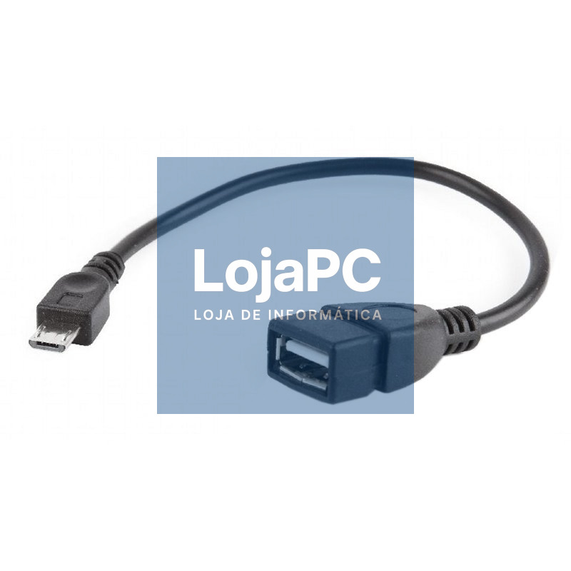 Gembird Cable USB 2.0 OTG Micro B/M - A/H 15 cm Ne
