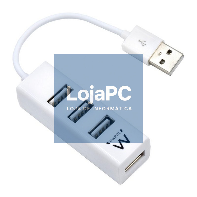 EWENT EW1122 MINI-HUB USB 4 PUERTOS BLANCO