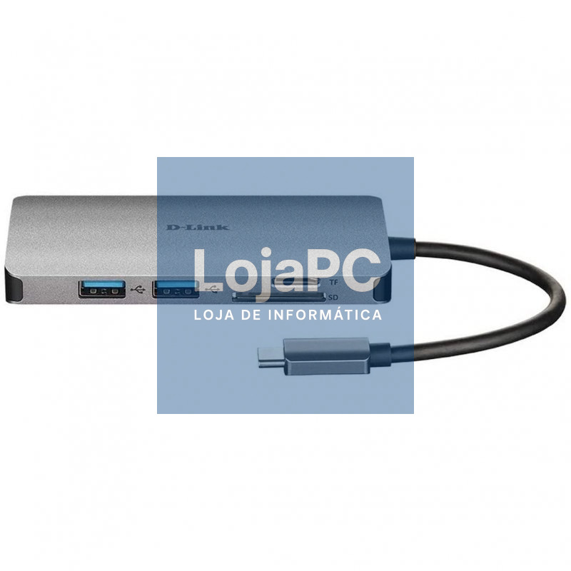 D-Link DUB-M810 Hub USB-C 8 en 1 HDMI/Eth/CardRead — imagem 3