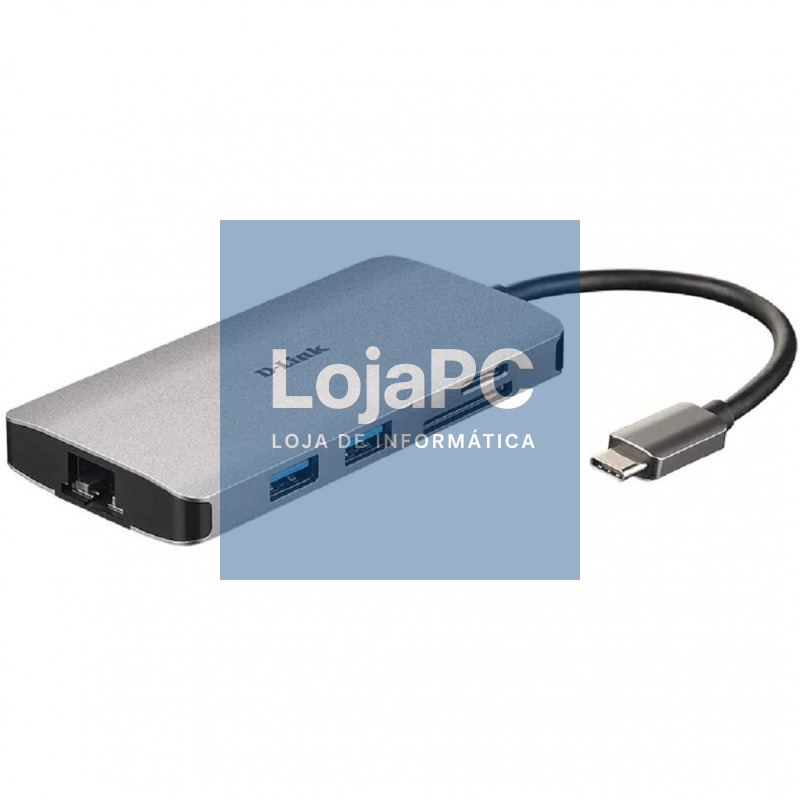 D-Link DUB-M810 Hub USB-C 8 en 1 HDMI/Eth/CardRead