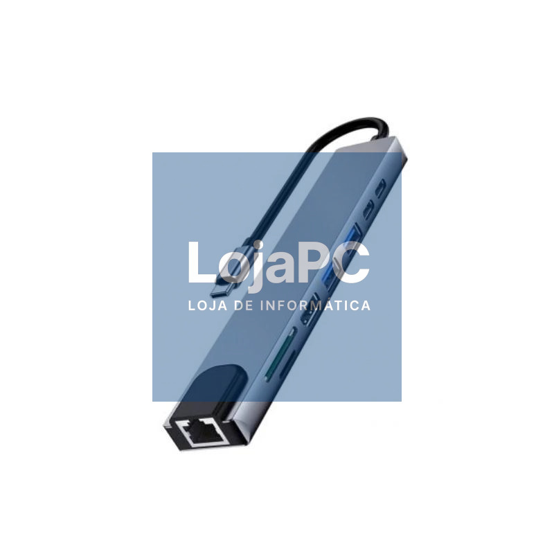 EWENT DOCKING MULTIPUERTO USB-C, 8 en 1, HDMI 4K