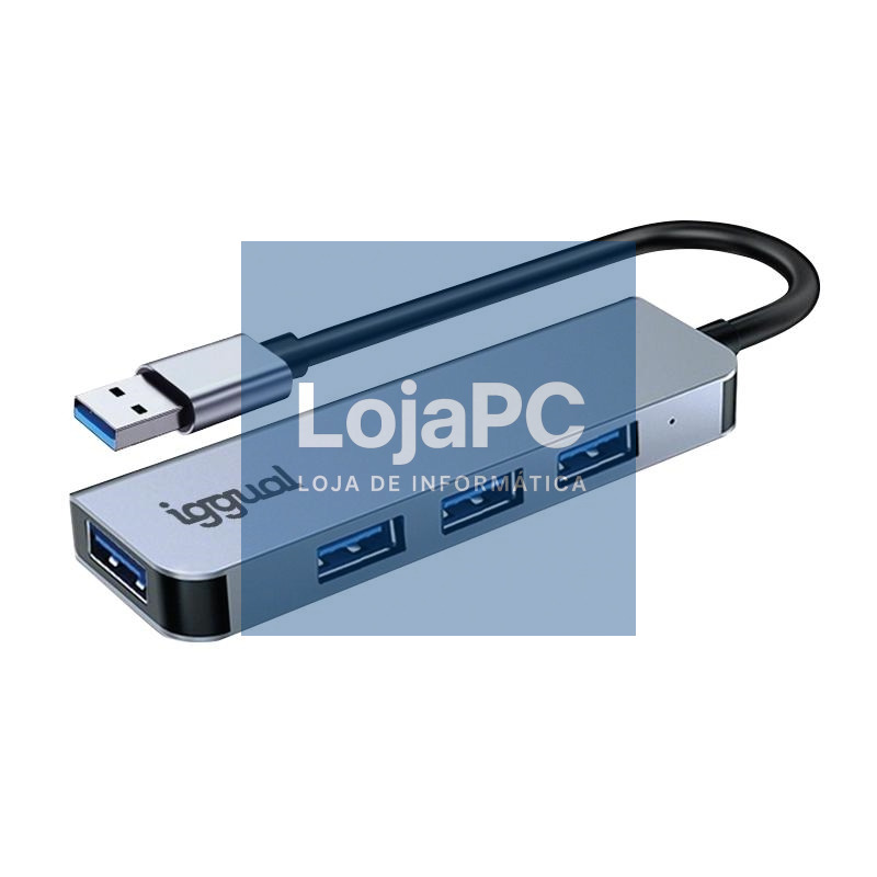 iggual Hub USB-A 3.0 x 4 puertos USB-A 3.0
