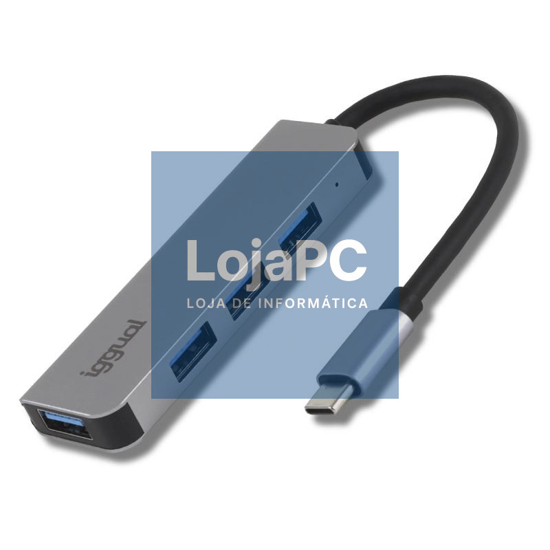 iggual Hub USB 3.0 tipo C x 4 puertos USB-A 3.0