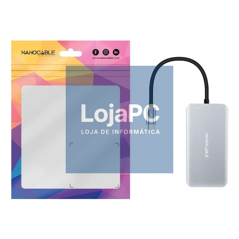 Nanocable Hub USB-C 3xUSB3.0+USB-C+USB-C PD 15cm — imagem 3