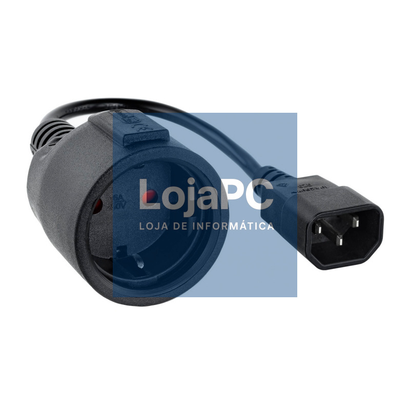 Nanocable Cable Adaptador C14/M a CEE7/H, 25cm