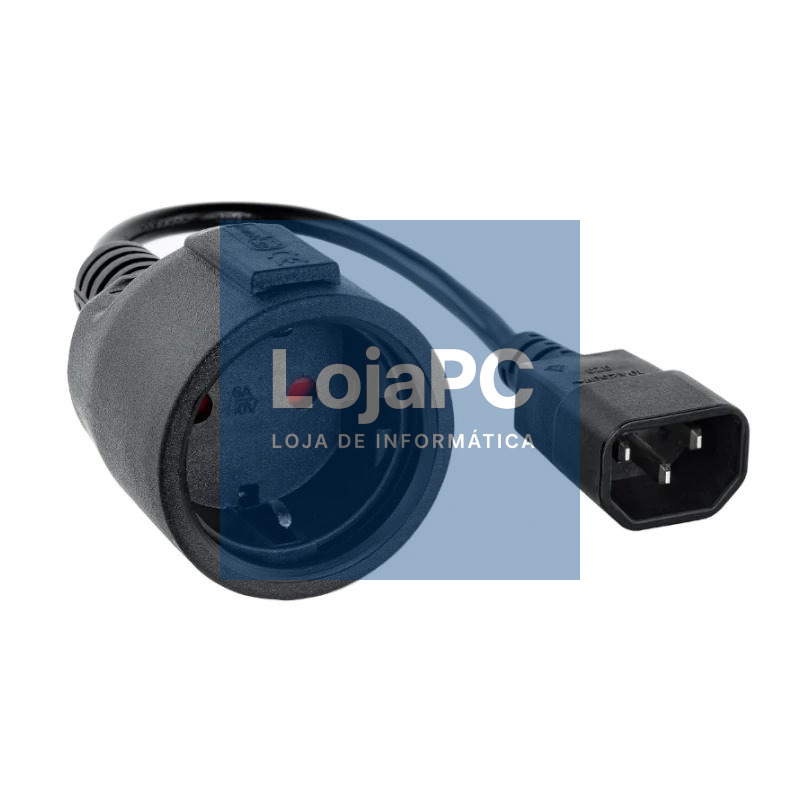 Nanocable Cable Adaptador C14-M a CEE7-H, 50cm