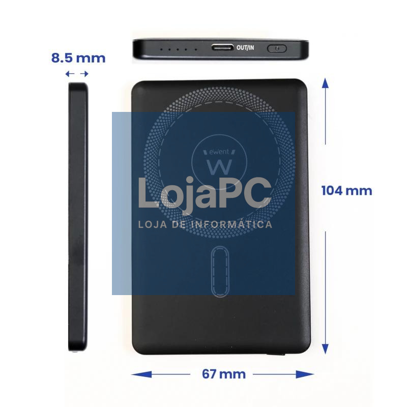 EWENT POWERBANK SLIM 5000mAh MagSafe PD 20W — imagem 2