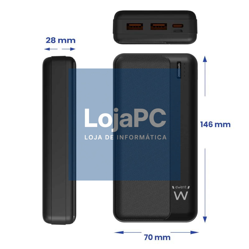 EWENT POWERBANK 20000mAh PD 22,5W — imagem 3