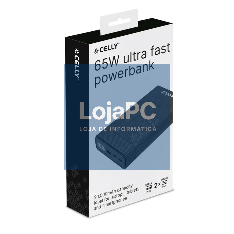 Celly Powerbank PD65W 20000 mAh 65w EVO Negra — imagem 3