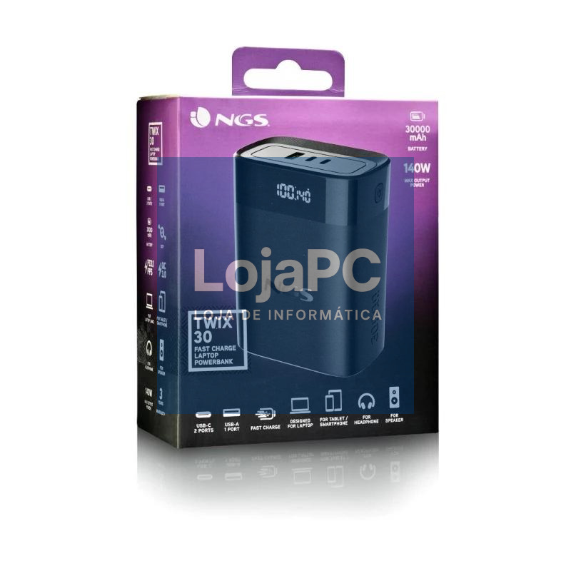 NGS BATERIA EXTERNA PORTATIL CARGA RAPIDA 140W — imagem 2