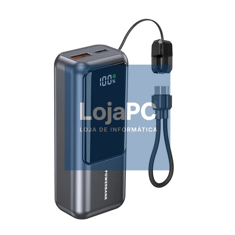 Gembird Powerbank con LCD 10000 mAh Gris — imagem 3