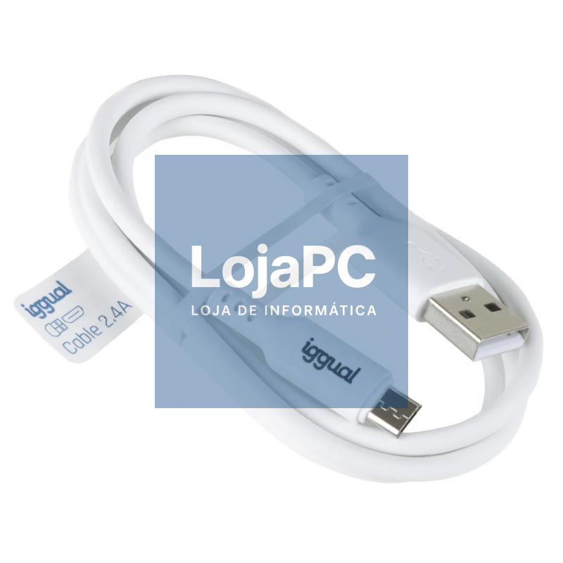iggual cable USB-A/micro-USB 100 cm blanco — imagem 3