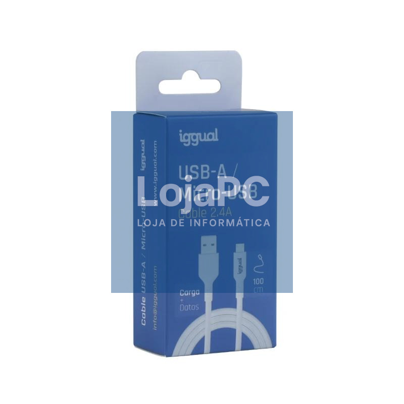 iggual cable USB-A/micro-USB 100 cm blanco — imagem 5
