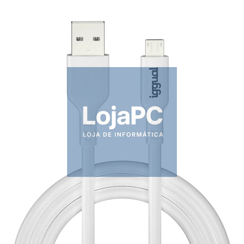 iggual cable USB-A/micro-USB 100 cm blanco
