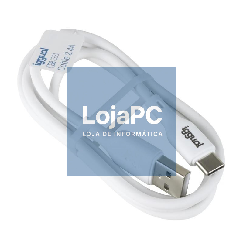 iggual cable USB-A/USB-C 100 cm blanco — imagem 3