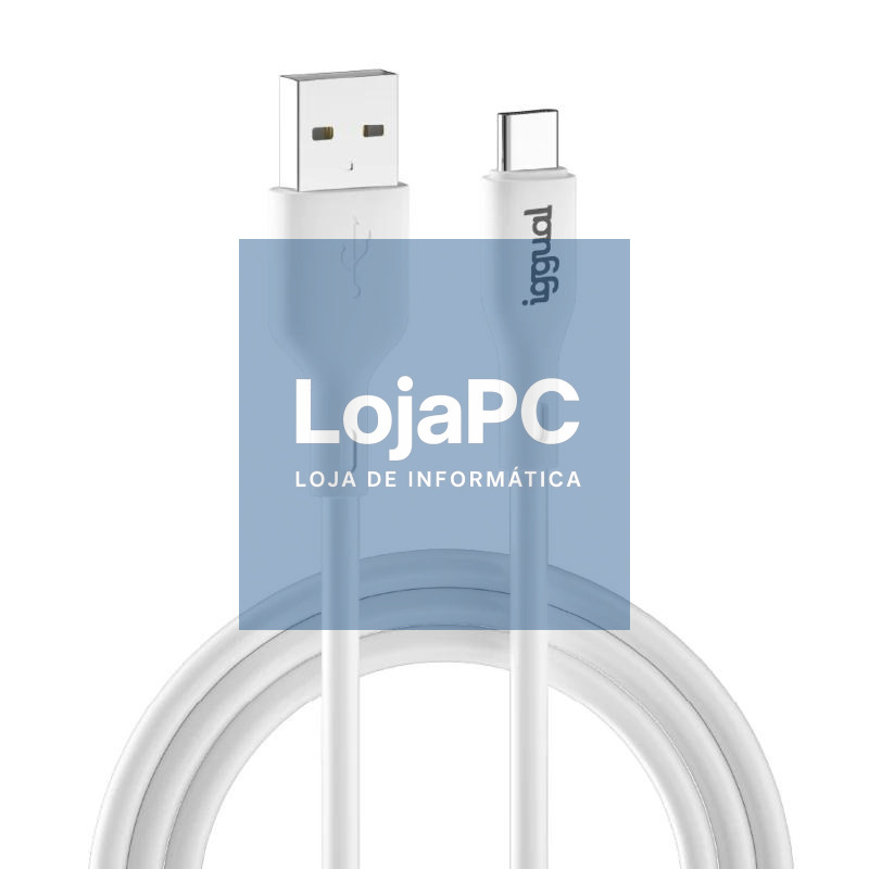 iggual cable USB-A/USB-C 100 cm blanco
