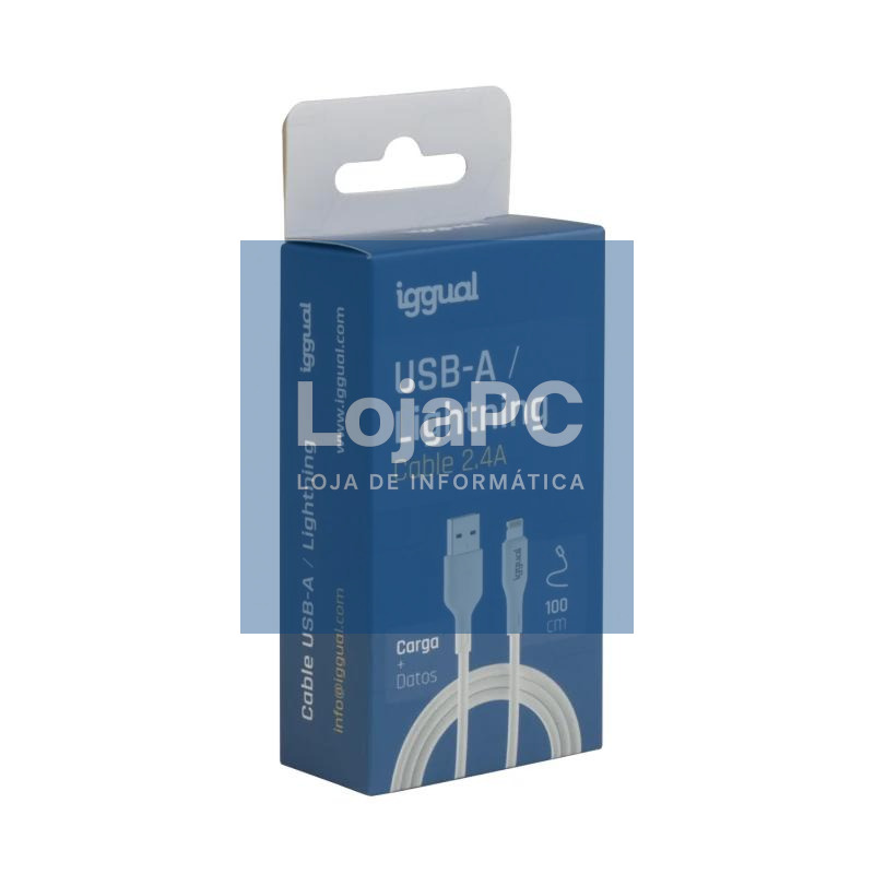 iggual cable USB-A/Lightning 100 cm blanco — imagem 3
