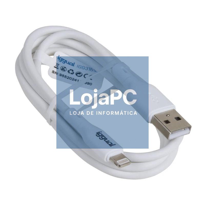 iggual cable USB-A/Lightning 100 cm blanco — imagem 2