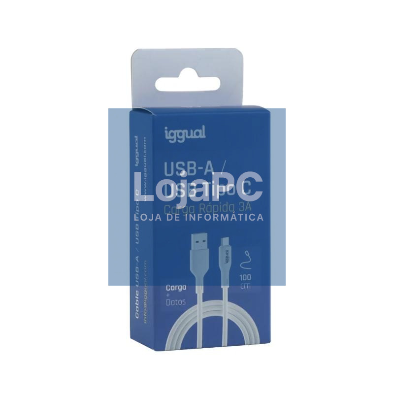 iggual Cable USB-A/USB-C 100 cm blanco Q3.0 3A — imagem 5