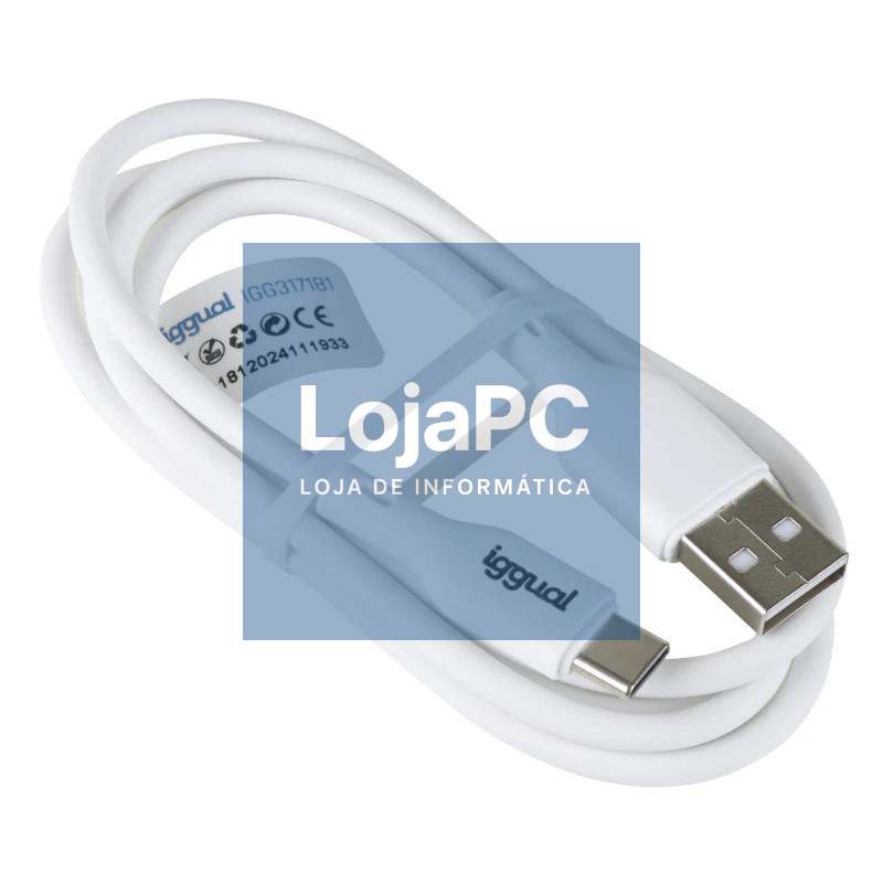 iggual Cable USB-A/USB-C 100 cm blanco Q3.0 3A — imagem 3