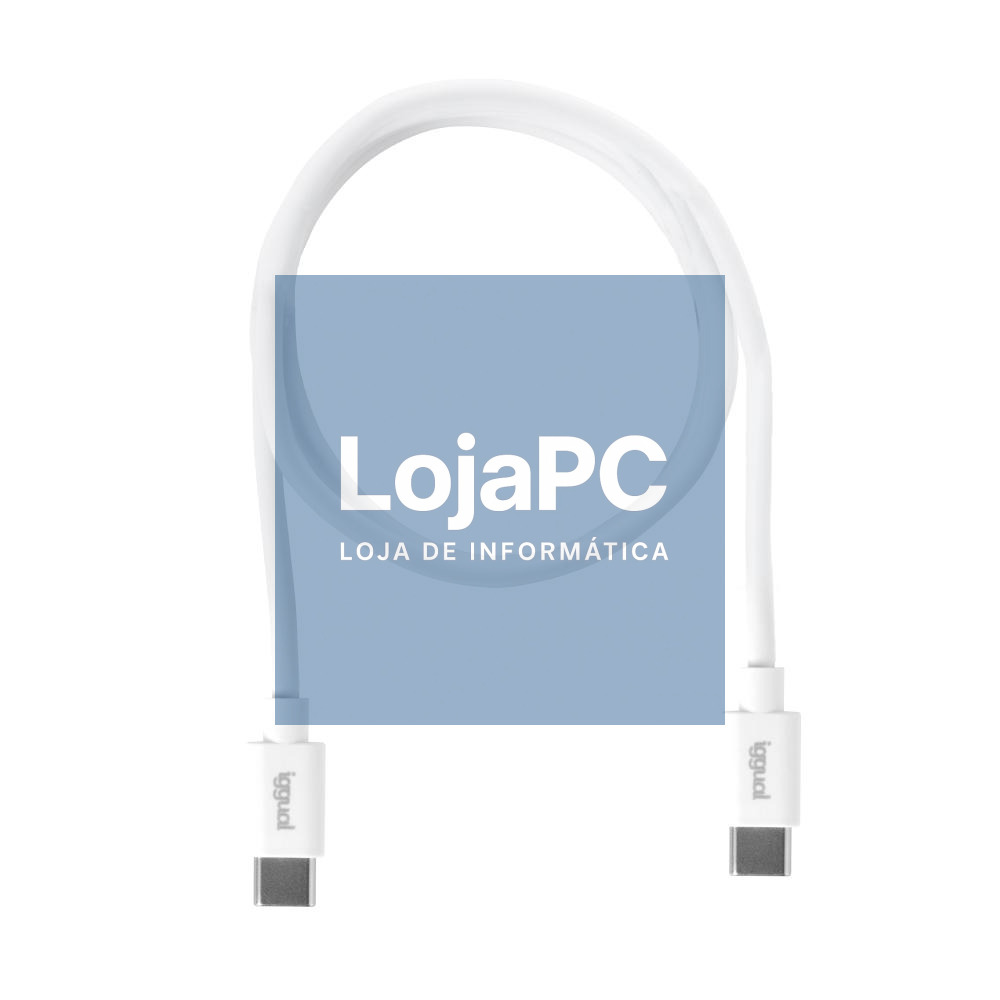 iggual Cable USB-C/USB-C 100 cm blanco Q3.0 3A 60W — imagem 3