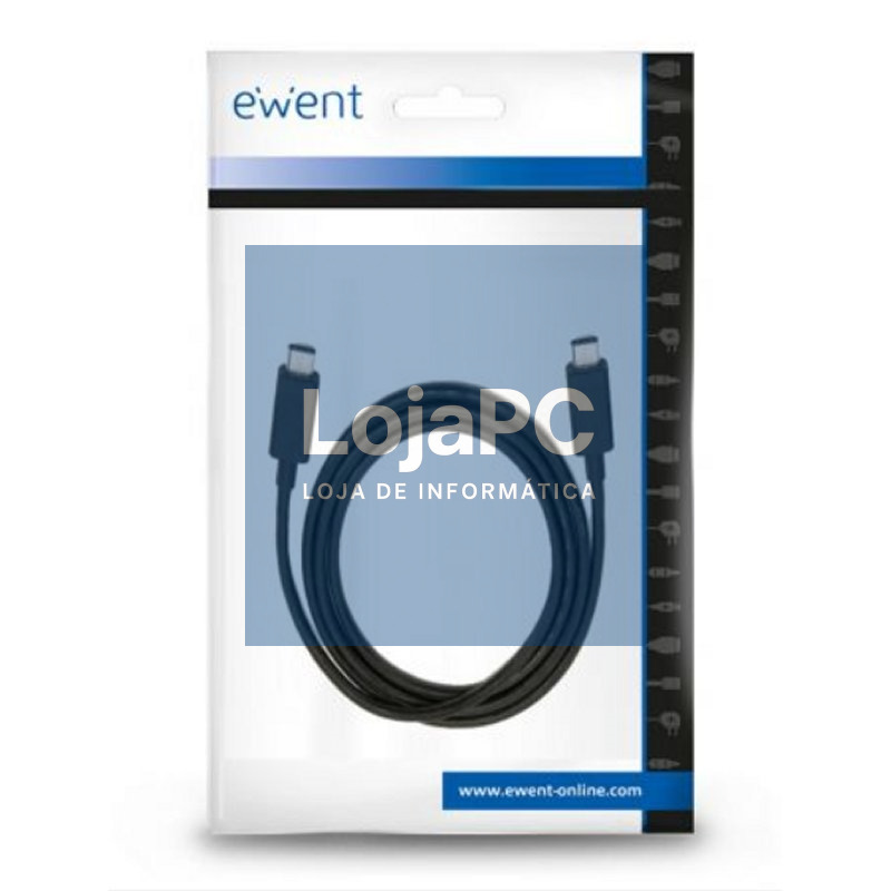 Ewent Cable USB-C Carga Rápida 60W 10Gbps,4K 1m